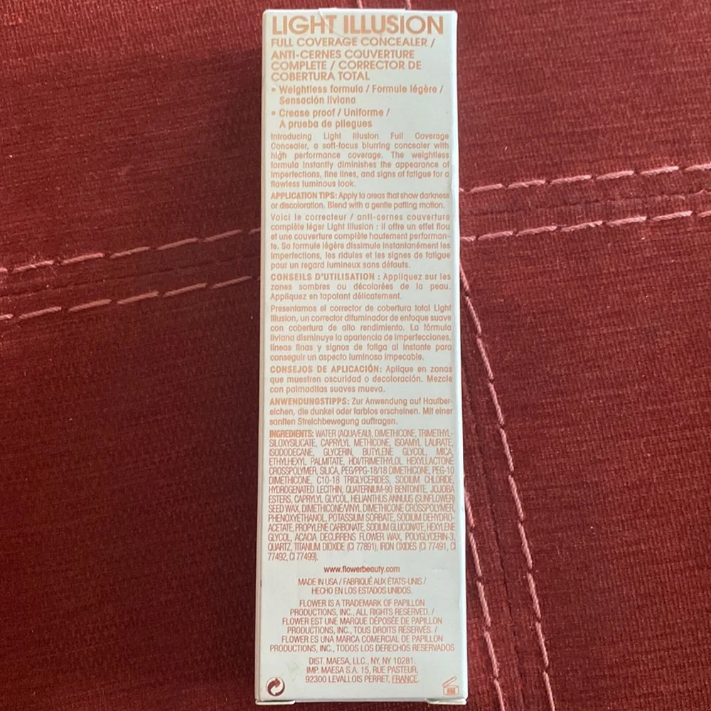 🆕FLOWER BEAUTY: Light Illusion Full Coverage Concealer- Mocha